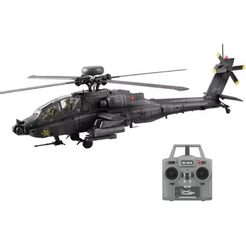 RC Era RC Era C170 AH-64D Apache 2.4G 6CH 6G 1:48 Scale Altitude Hold Optical Flow Positioning TOF Altitude Hold Flybarless RC Helicopter RTF