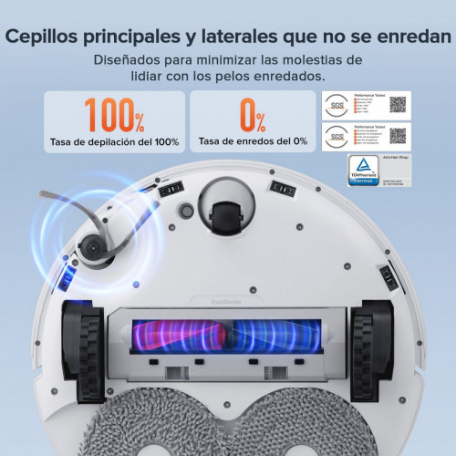「Reacondicionado – 90 % como nuevo」Roborock Qrevo Curv S5X Robot Aspirador y Fregasuelos con Estación Multifuncional 3.0