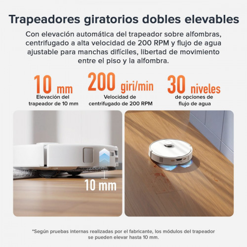「Reacondicionado – 90 % como nuevo」Roborock Qrevo Curv S5X Robot Aspirador y Fregasuelos con Estación Multifuncional 3.0