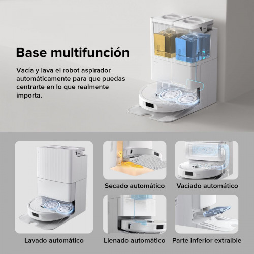 「Reacondicionado – 90 % como nuevo」Roborock Qrevo S Robot Aspirador y Fregasuelos con Estación Multifuncional