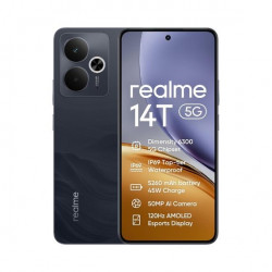 realme 14T 5G 8GB+256GB Negro Obsidiana – AMOLED 120 Hz, IP69, cámara 50 MP y 5260 mAh (sin cargador)
