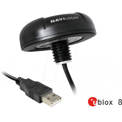 Receptor GPS, u-blox 8, USB, montaje en techo, 4,5 m..