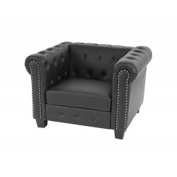 Reclinable Edimburgo Pies redondos,  pies cuadrados, negro
