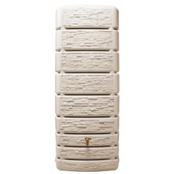 Recuperador de agua polietileno Slim Stone 500L beige