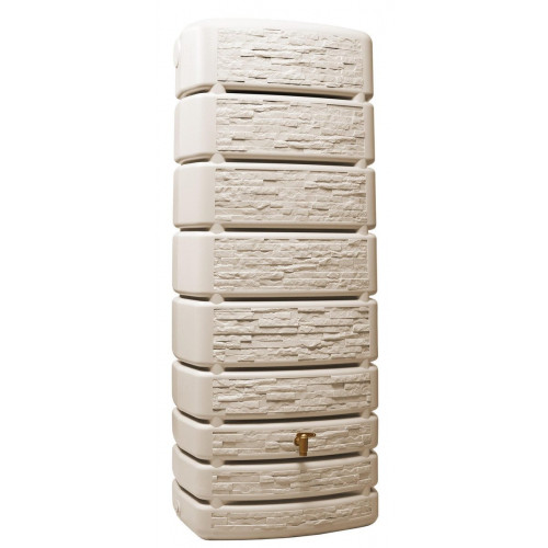 Recuperador de agua polietileno Slim Stone 500L beige