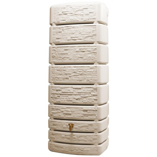 Recuperador de agua polietileno Slim Stone 500L beige