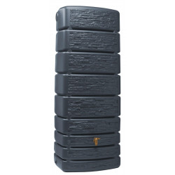 Recuperador de agua polietileno Slim Stone 500L gris 75x184x51cm