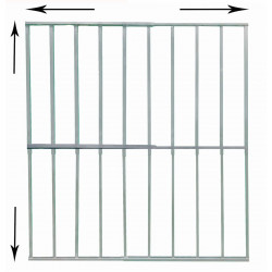 Reja blanca anti-robo ajustable (ancho y alto) desde 95X95CM a 165X165CM