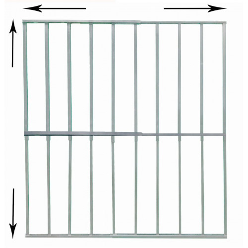 Reja blanca anti-robo ajustable (ancho y alto) desde 95X95CM a 165X165CM
