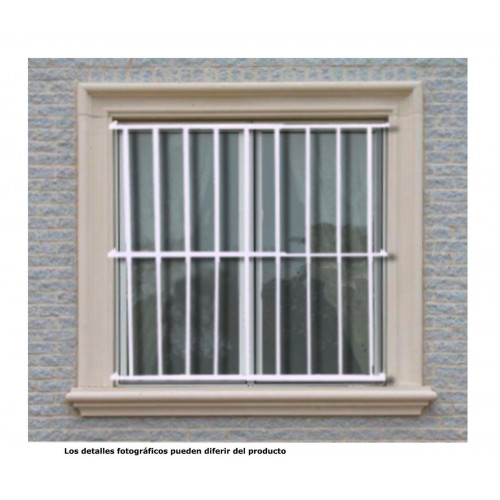 Reja blanca anti-robo ajustable (ancho y alto) desde 95X95CM a 165X165CM