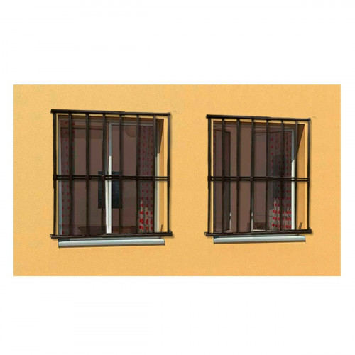 Reja negra anti-robo ajustable (ancho y alto) desde 55X95cm a 100X165cm