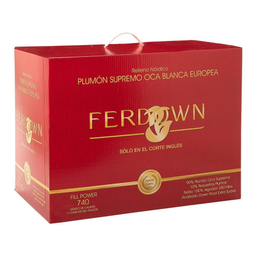 Relleno nórdico nivel térmico 1 plumón Supremo Oca Europea Ferdown Blanco