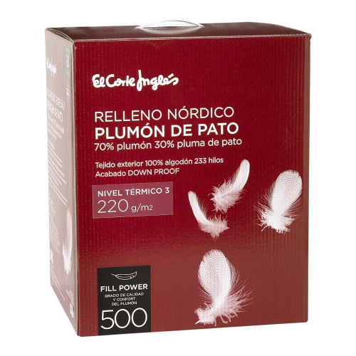 Relleno nórdico nivel térmico 3 plumón Clásico de Pato EuroVolter Blanco
