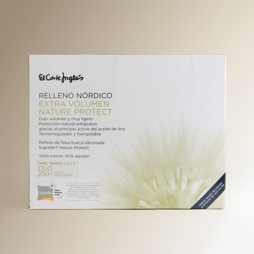 Relleno nórdico nivel térmico 4 fibra Extra Volumen Nature Protect Blanco