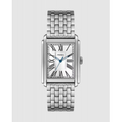 Reloj de hombre carraway de acero inoxidable con tres agujas Plateado