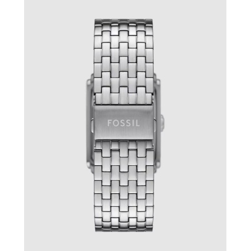 Reloj de hombre carraway de acero inoxidable con tres agujas Plateado
