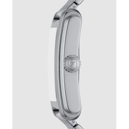 Reloj de hombre carraway de acero inoxidable con tres agujas Plateado