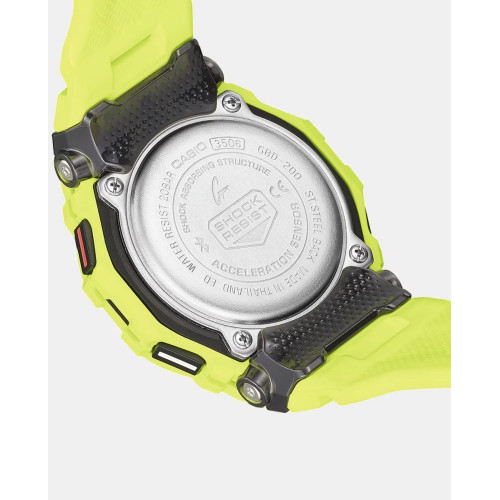 Reloj de hombre G-Shock SportsGBD-200-9ER de plástico amarillo flúor Amarillo