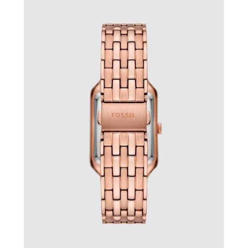 Reloj de mujer raquel de acero inoxidable con tres agujas y fecha Rosa