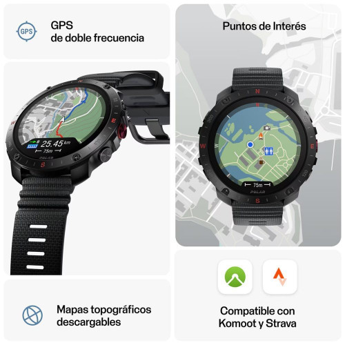 Reloj smartwatch Polar Grit X2 Pro Talla S-L Polar Negro / Gris