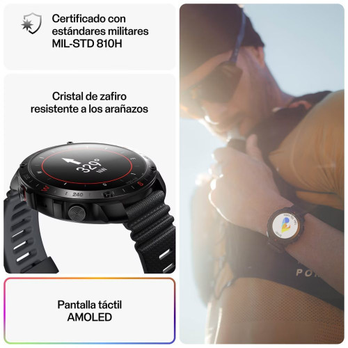 Reloj smartwatch Polar Grit X2 Pro Talla S-L Polar Negro / Gris