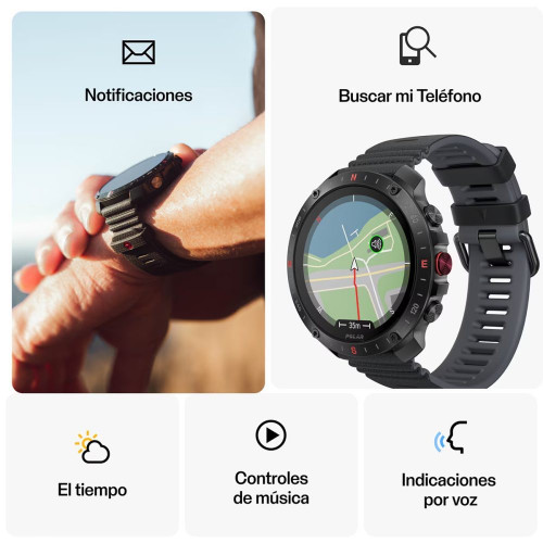 Reloj smartwatch Polar Grit X2 Pro Talla S-L Polar Negro / Gris