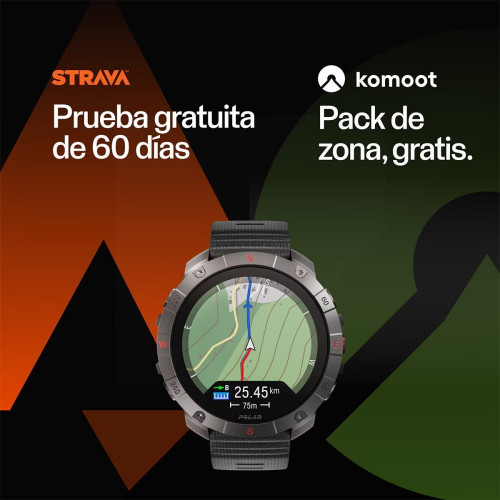Reloj smartwatch Polar Grit X2 Pro Talla S-L Polar Negro / Gris