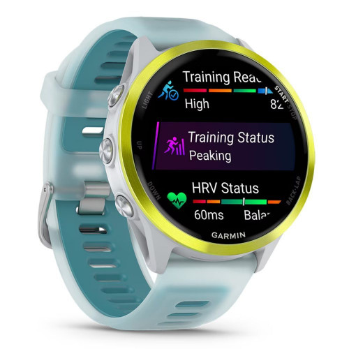 Reloj smartwatch unisex Forerunner 570 47mm Blanco/Amarillo Garmin Blanco / Amarillo
