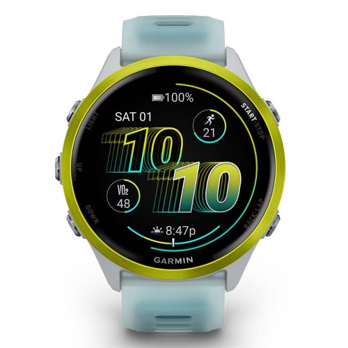 Reloj smartwatch unisex Forerunner 570 47mm Blanco/Amarillo Garmin Blanco / Amarillo
