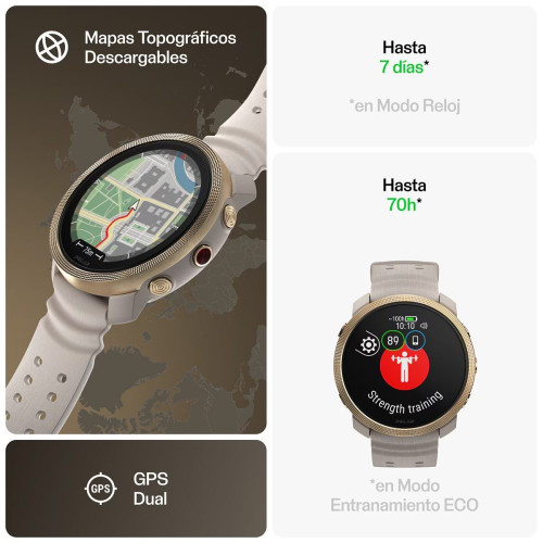 Reloj Smartwatch Vantage M3 S/L Polar Gris / Dorado