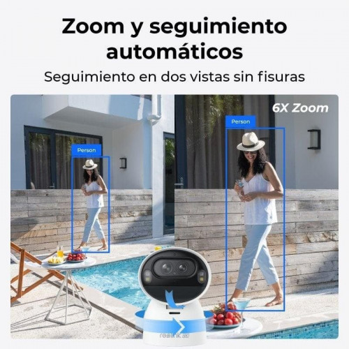 Reolink Cámara Wi-Fi con Batería y Doble Lente en 4K, Zoom de 6X y Seguimiento Automáticos