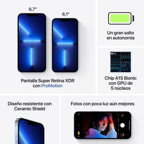 Replay iPhone 13 Pro Max 128GB Azul Sierra Libre Refurbished