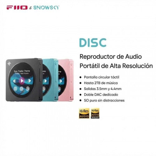 Reproductor de música portátil FiiO SnowSky DISC Dual DAC Bluetooth LDAC Pantalla táctil