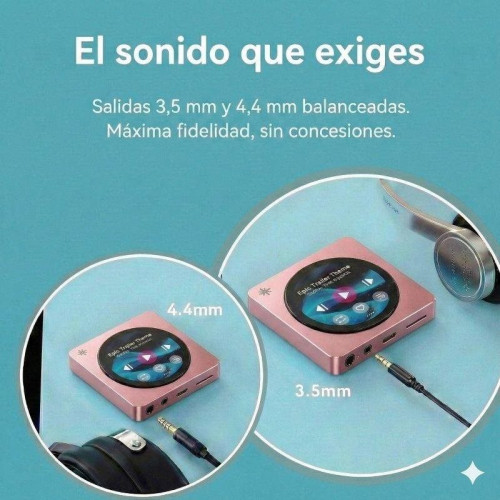 Reproductor de música portátil FiiO SnowSky DISC Dual DAC Bluetooth LDAC Pantalla táctil