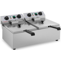 Retif Freidora eléctrica profesional para restaurantes 2x10 litros temporizador