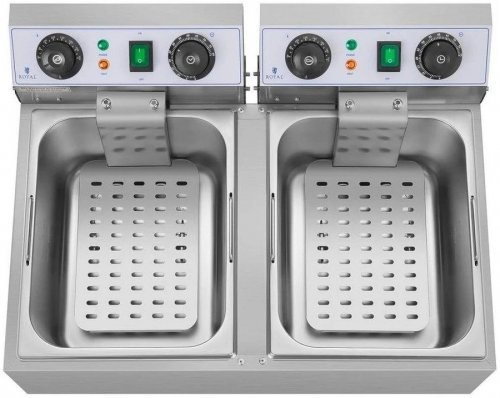 Retif Freidora eléctrica profesional para restaurantes 2x10 litros temporizador