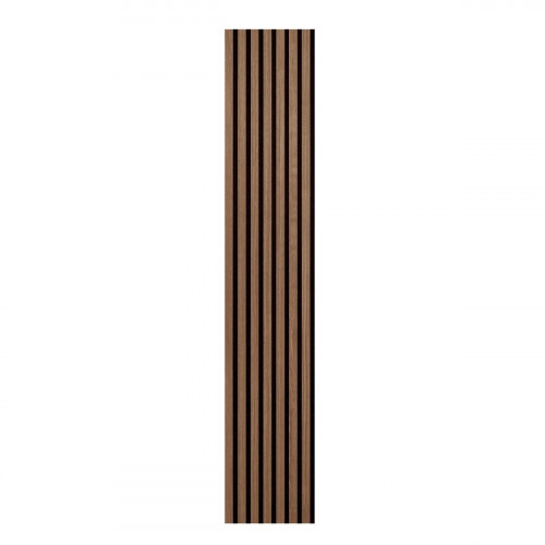 Revestimiento de pared de palillería efecto 3D MDF Inari Artens nogal 5 lamas de 260x30cm
