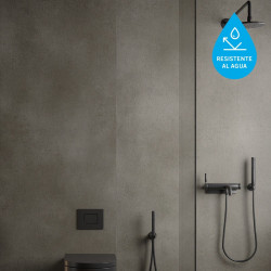 Revestimiento de pared decorativo efecto cemento vinílico SPC Core gris de 260x120cm