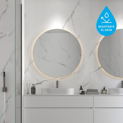 Revestimiento de pared decorativo efecto mármol vinílico SPC Marbre Calacatta blanco de 260x120cm