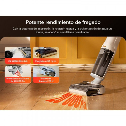 Roborock F25 RT Aspiradoror Seco Y Húmedo Sin Cable Blanco
