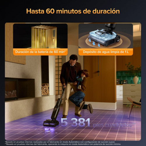 Roborock F25 Ultra Aspiradora en Seco y Húmedo Equipada con Limpieza con Vapor y Alta Temperatura