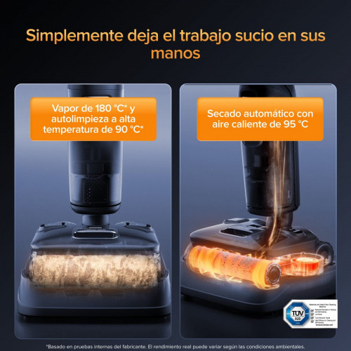 Roborock F25 Ultra Aspiradora en Seco y Húmedo Equipada con Limpieza con Vapor y Alta Temperatura