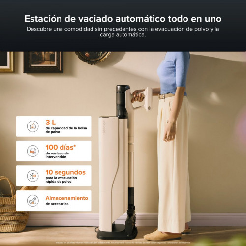 Roborock H60 Hub Pro Aspirador Escoba sin Cable con Base de Vaciado Automático
