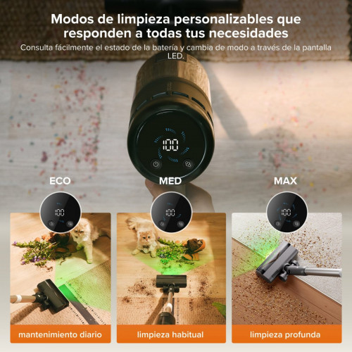 Roborock H60 Hub Pro Aspirador Escoba sin Cable con Base de Vaciado Automático