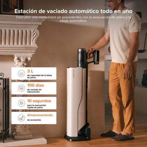 Roborock H60 Hub Ultra Aspirador Escoba sin Cable con Base de Vaciado Automático