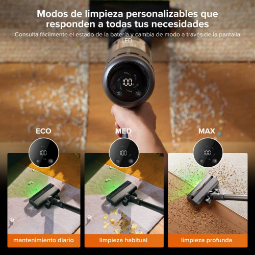 Roborock H60 Hub Ultra Aspirador Escoba sin Cable con Base de Vaciado Automático