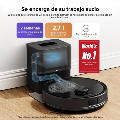 Roborock Q10 S5+ Robot Aspirador y Fregasuelos de VibraRise 2.0 con Estación de Autovaciado