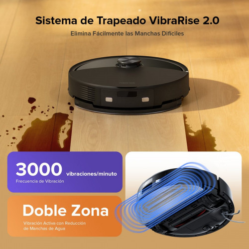 Roborock Q10 S5 Robot Aspirador y Fregasuelos de VibraRise 2.0 con Succión de 10 000 Pa