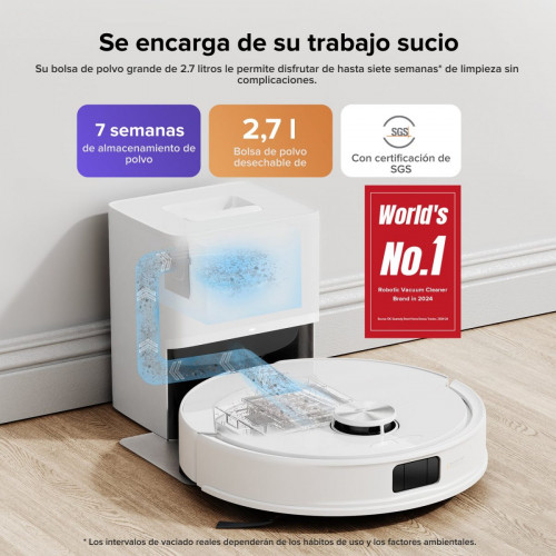Roborock Q10 S5+ Set Robot Aspirador y Fregasuelos de VibraRise 2.0 con Estación de Autovaciado