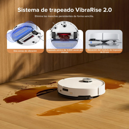 Roborock Q10 S5+ Set Robot Aspirador y Fregasuelos de VibraRise 2.0 con Estación de Autovaciado